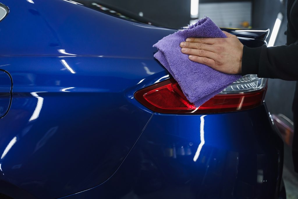 the best paint correction service for blue car at Lucent ReflectionZ in Oak Lawn, Illinois.